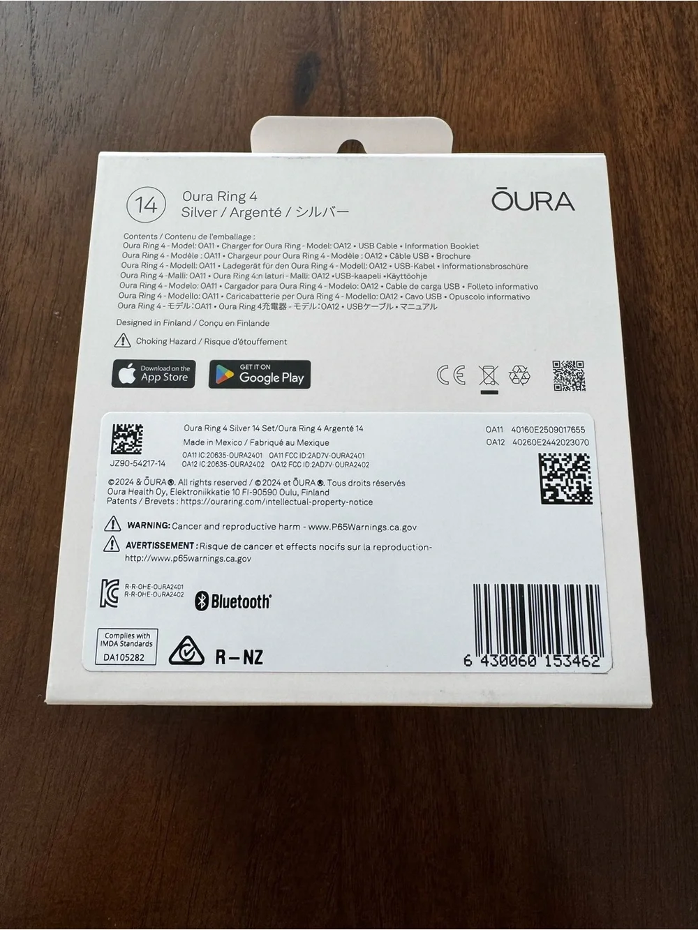 Oura Ring 4 Smart Ring - Silver Finish